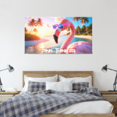 PINK THINKER - Flamingo PINK Leinwanddruck (Insitu (Schlafzimmer))