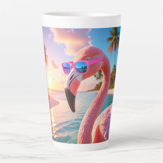 PINK THINKER - Flamingo PINK Milchtasse (Vorderseite)