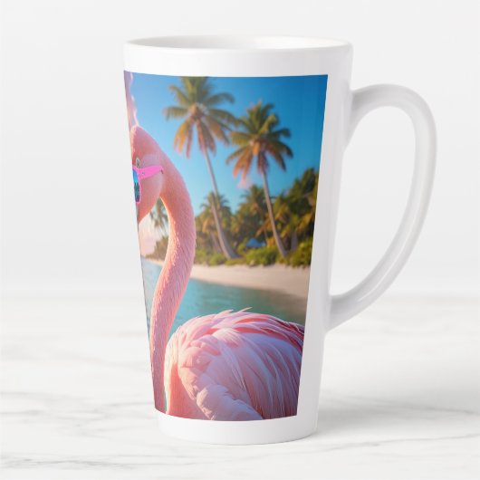 PINK THINKER - Flamingo PINK Milchtasse (Rechts)