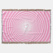 Pink Throw Blanket mit Herz - Farben auswählen Decke (Vorderseite)