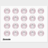 Pink Tiara Pink Princess Stickers (Blatt)