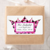 Pink Tiara Shipping Labels (Insitu)