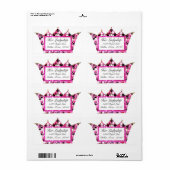 Pink Tiara Shipping Labels (Vorne)