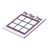 Pink Tic Tac Toe Game Notepad Notizblock (Rotiert)