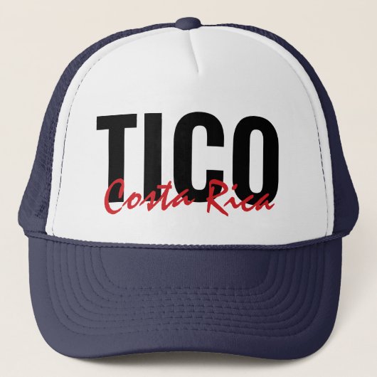 Pink Tico Costa Rica Trucker Hat Truckerkappe (Vorderseite)