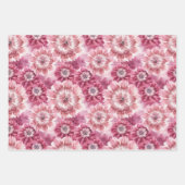 Pink Tie Dye Floral Geschenkpapier Set (Vorderseite 3)