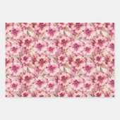 Pink Tie Dye Floral Geschenkpapier Set (Vorderseite)