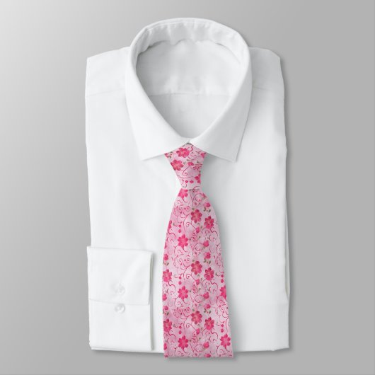 Pink Tie for Soft and Subtle Outfits Krawatte (Gebunden)