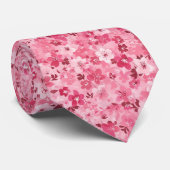 Pink Tie for Tropical Weddings Krawatte (Gerollt)