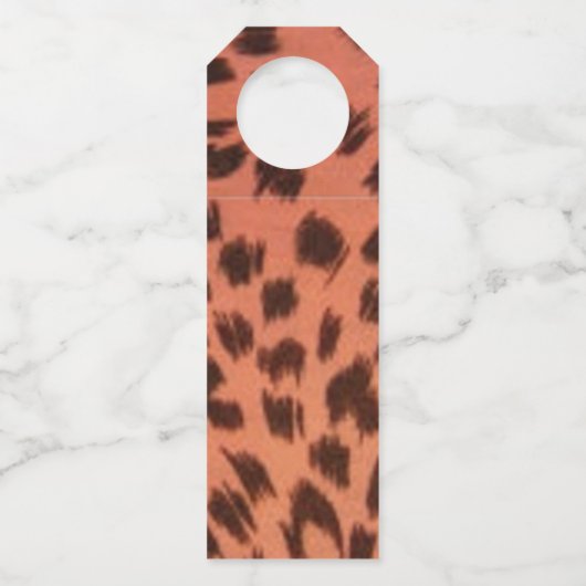 PINK TIERDRUCK FLASCHENANHÄNGER (Vorderseite)