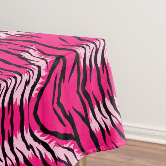 Pink Tiger Animal Skin Pattern Design  Tischdecke (Beispiel)
