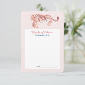 Pink Tiger Baby Showkarte Einladung (Stehend Vorderseite)