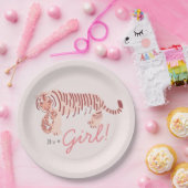 Pink Tiger & Cub Girl Dusche Papierplatte Pappteller (Party)