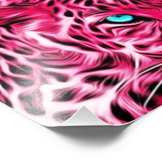 Pink Tiger Fotodruck (Ecke)