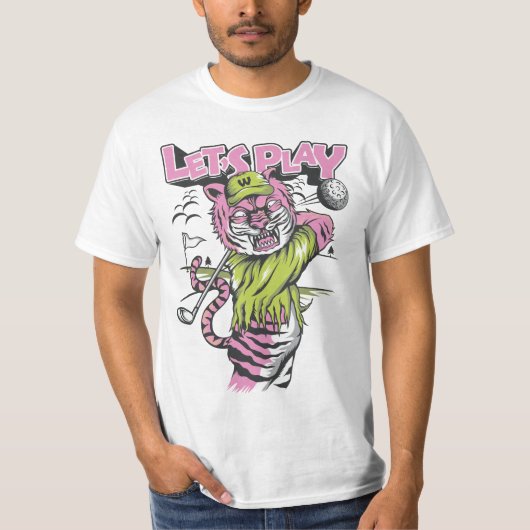 Pink Tiger Golf Power Drive T-Shirt (Vorderseite)