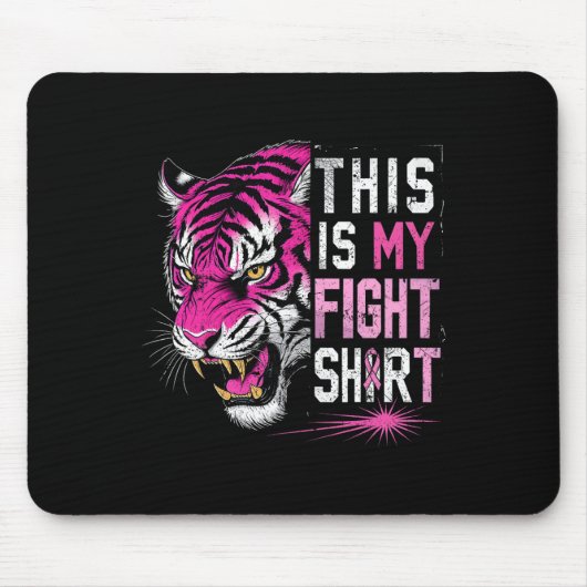 Pink Tiger Kampf Brustkrebs Bewusstsein Design Mousepad (Vorne)