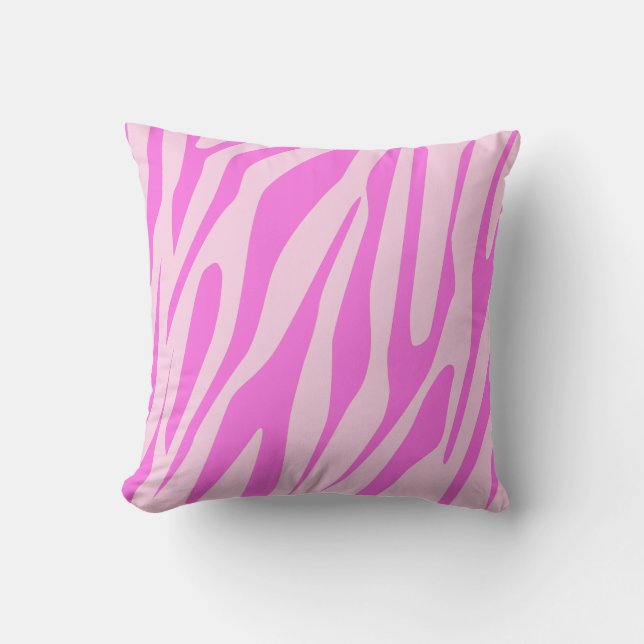 Pink Tiger Nahtloses Muster Kissen (Vorderseite)