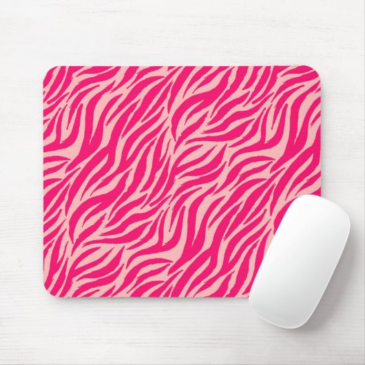 Pink Tiger Stripes Tiermuster Mousepad (Mit Mouse)