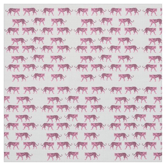 Pink Tigers Pattern Stoff (Muster)