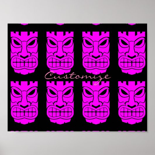 Pink Tiki Skulptur Thunder_Cove Poster (Vorne)