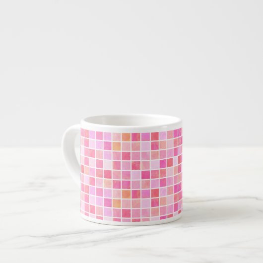 Pink Tiles Espresso Cup Espressotasse (Vorderseite Links)