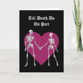 Pink Till Death Do Us Part Valentine's Day Card Dankeskarte