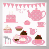 Pink Time for Tee Poster (Vorne)