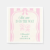 Pink Tini One ist auf dem Weg Babydusche Serviette (Vorderseite)