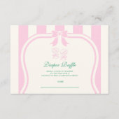 Pink Tini One ist auf dem Weg Diapper Raffle Begleitkarte (Vorderseite)