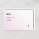Pink Tint Gradi. & Rasp. Rosa Logo Visitenkarte (Rückseite)