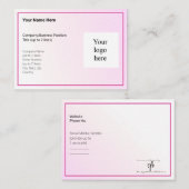 Pink Tint Gradi. & Rasp. Rosa Logo Visitenkarte (Vorne/Hinten)