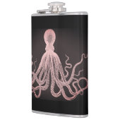 Pink Tint Octopus Illustration Flachmann (Links)