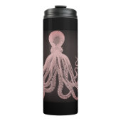 Pink Tint Octopus Illustration Thermosbecher (Vorderseite)