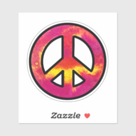 Pink Tinte Peace Sign Aufkleber