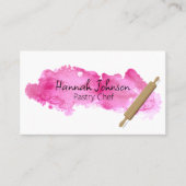 Pink Tinte Stain Pastry Koch Visitenkarte (Vorderseite)