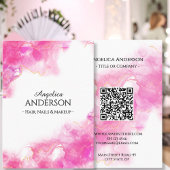 Pink-Tinte-Visitenkarte Visitenkarte