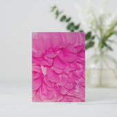 Pink Tissue Blume Realistisches Textil-Foto Postkarte (Stehend Vorderseite)