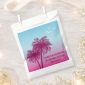 Pink To Blue Sky And Palm Trees Birthday Thank You Geschenktütchen (Ausgeschnitten)