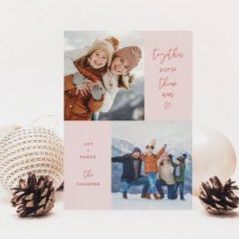 Pink Together More Than Ever 2-Foto Feiertagskarte