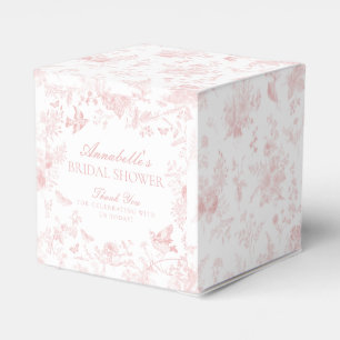 Pink Toile De Jouy Floral Brautparty Gevor Box Geschenkschachtel