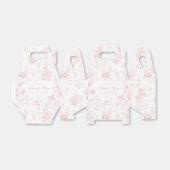 Pink Toile De Jouy Floral Dessert Gefallen Schacht Geschenkschachtel (Ungefaltet)