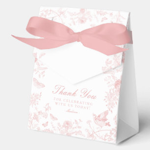Pink Toile De Jouy Floral Dessert Gefallen Schacht Geschenkschachtel
