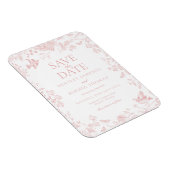 Pink Toile De Jouy Französisch Floral Save the Dat Magnet (Rechte Seite)