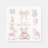 Pink Toile De Jouy Toys Kinderdusche Serviette (Vorderseite)