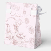 Pink Toile Fee Box Geschenkschachtel (Rückseite)