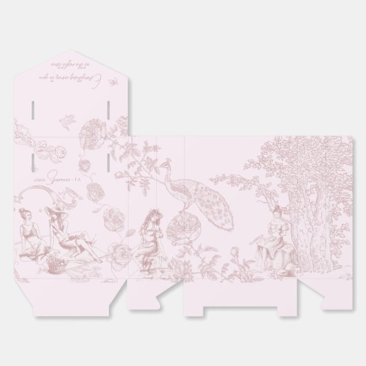 Pink Toile Fee Box Geschenkschachtel (Ungefaltet)