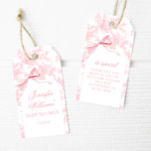 Pink Toile Floral Baby Girl Dusche Vielen Dank