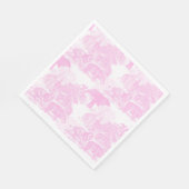 Pink Toile Jungle Animes Safari Chinoiserie Serviette (Ecke)