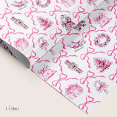 Pink Toile Nutcracker Wrapping Paper Christmas Geschenkpapier