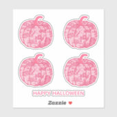 Pink Toile Pumpkins Aufkleber (Blatt)